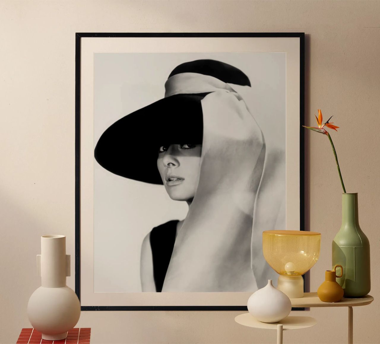 Audrey Monochrome Poster von Lorraine Mooore