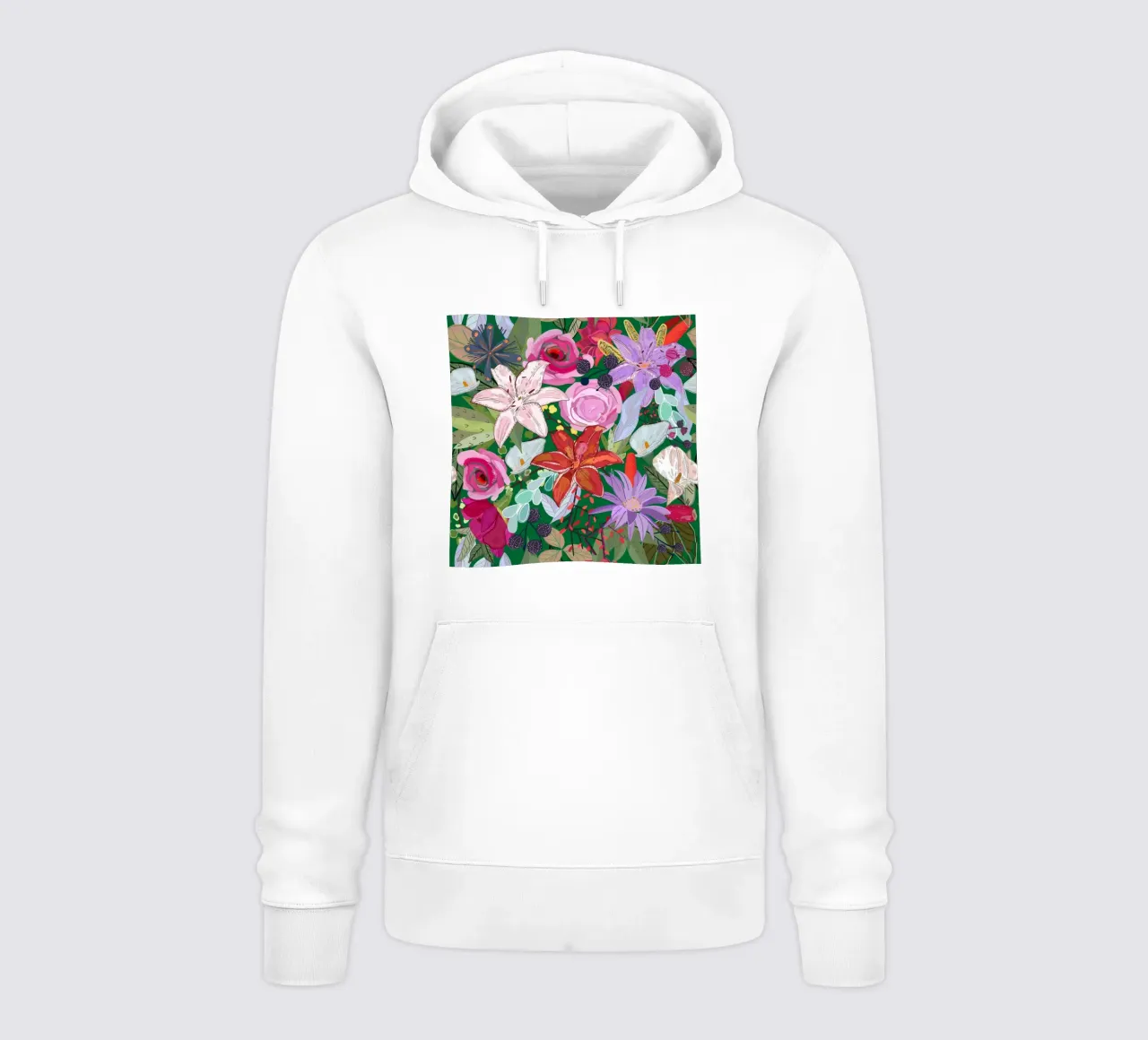 Giglio e fiori colorati felpa con cappuccio da gulsengunel