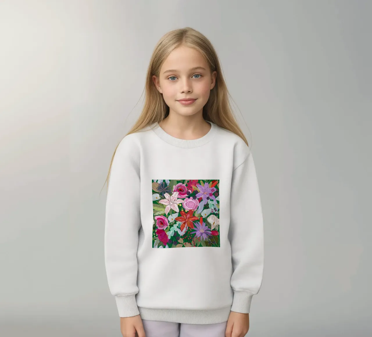 Giglio e fiori colorati felpa bambino da gulsengunel