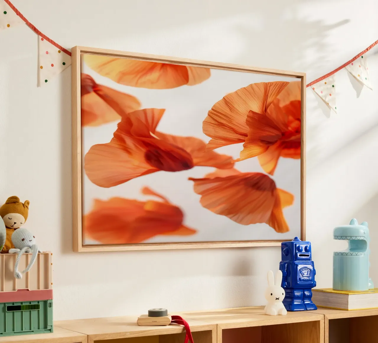 Floating Botanica canvas with Floater frame by PhotoVibe Decor