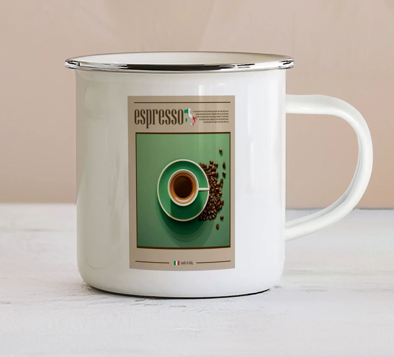 Espresso tazza in smalto da cosmos studio