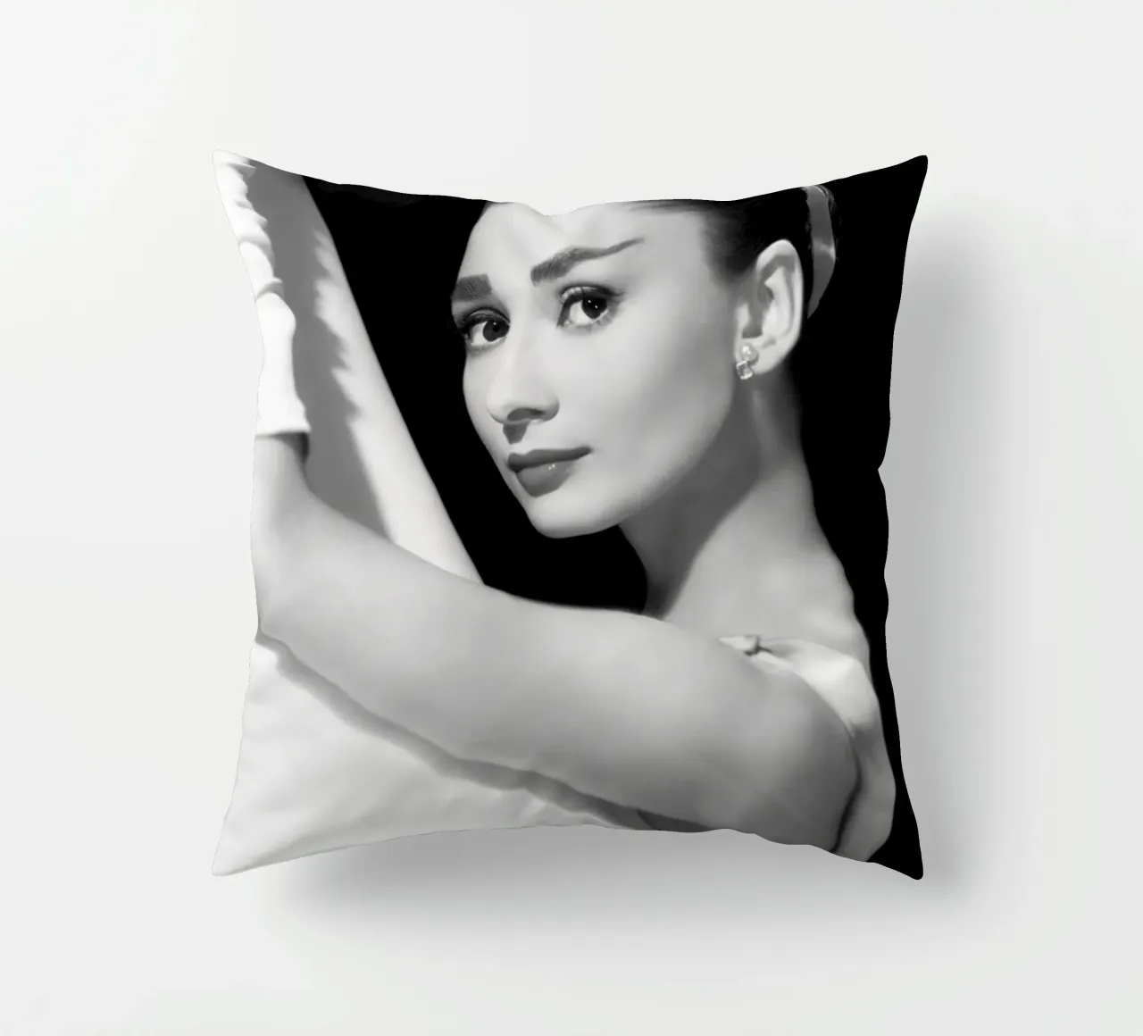 Audrey Beautiful Women decorative cushion by Lorraine Mooore
