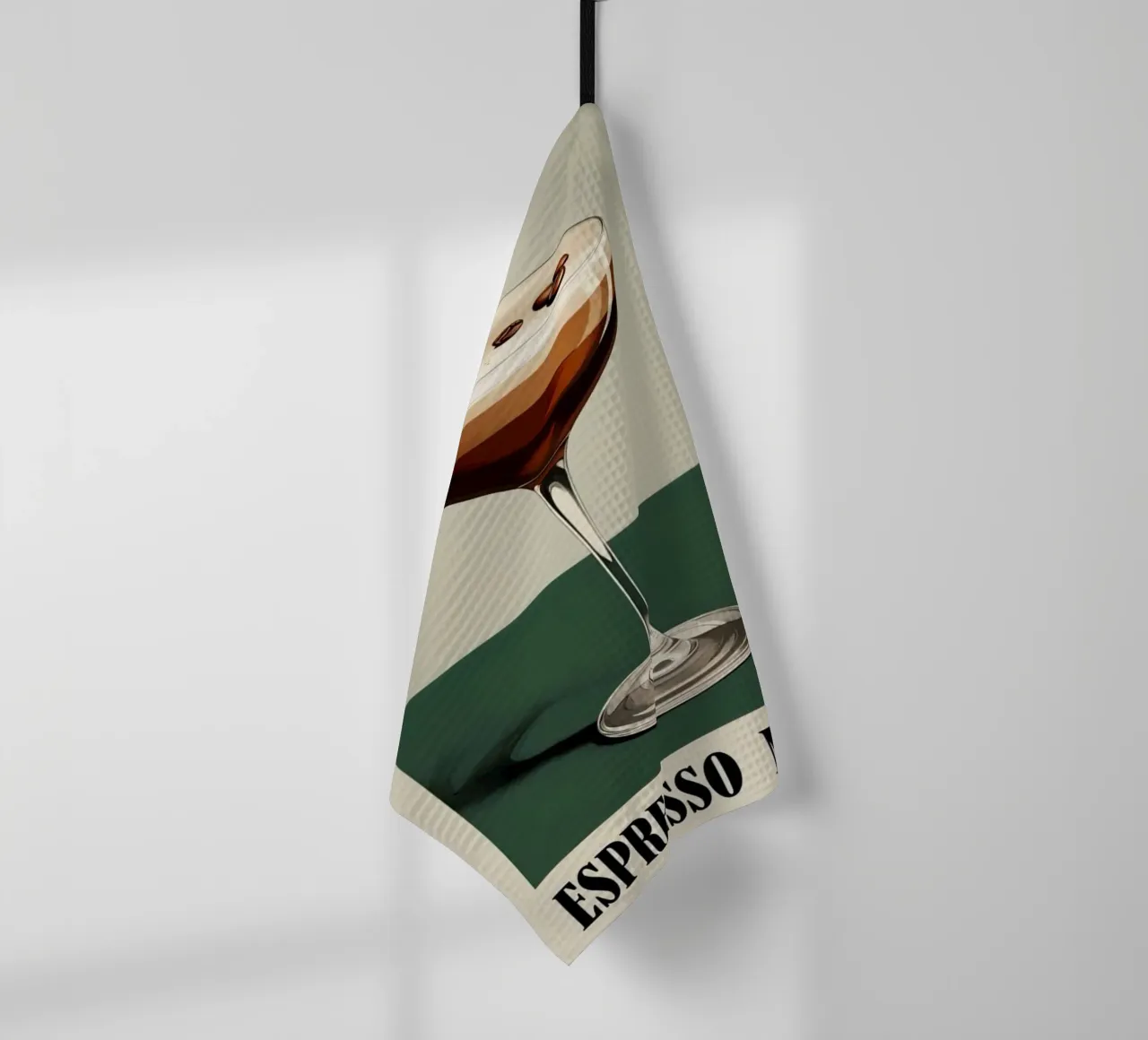 Espresso martini tea towel by cosmos studio
