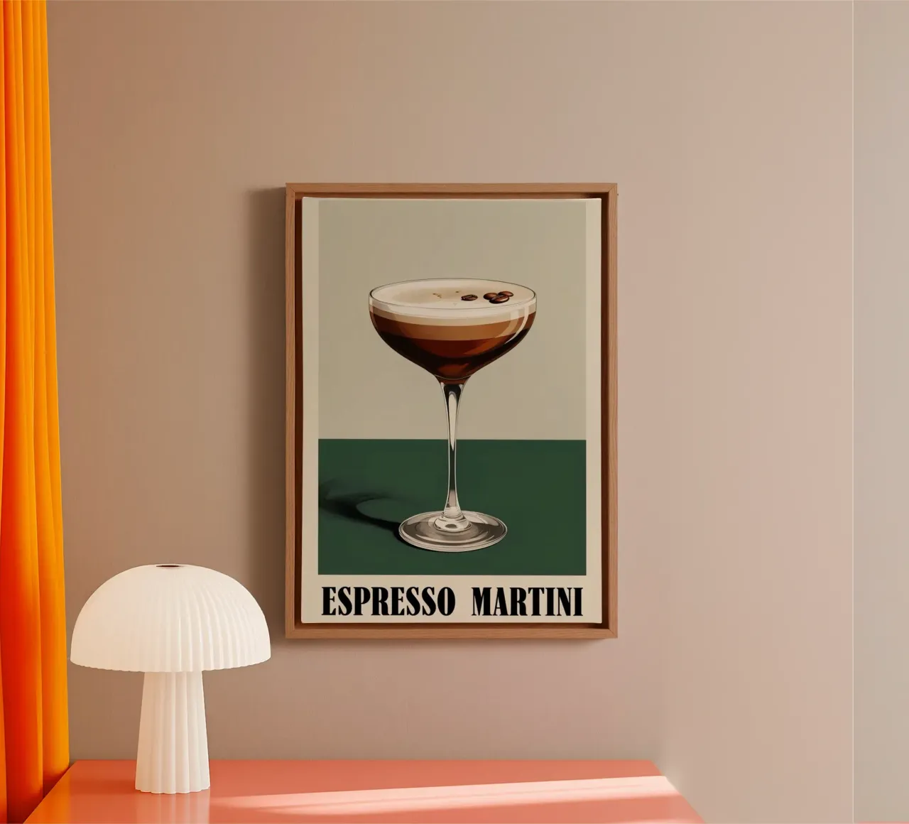 Espresso martini tela con Cornice a cassetta da cosmos studio
