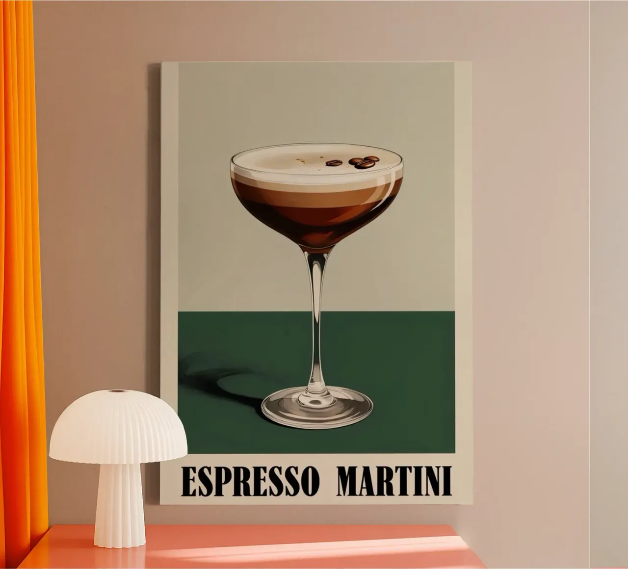 Espresso martini tela con Cornice a cassetta da cosmos studio