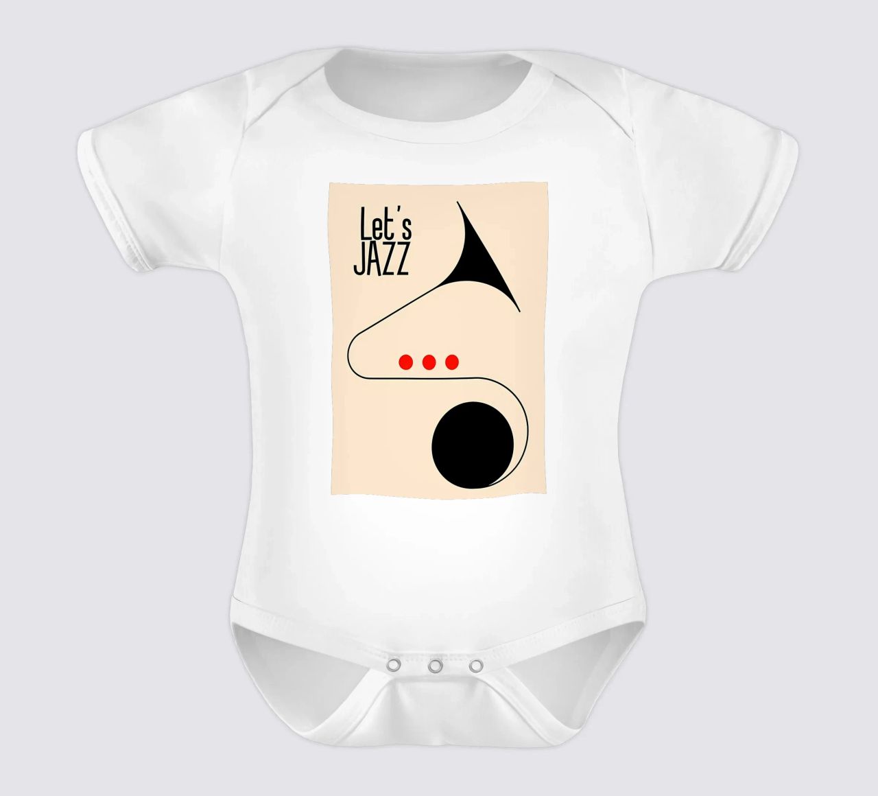 Let's Jazz Kurzarm Babybody von kichirou