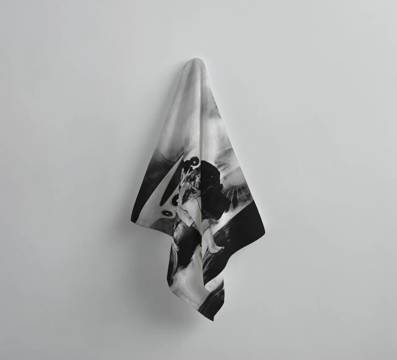 Audrey And Engine towel by Lorraine Mooore