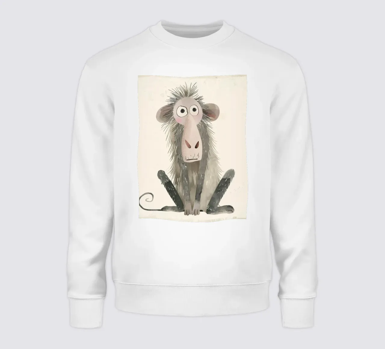 Stylized Illustration of a Baboon sweatshirt by DesignDoodle