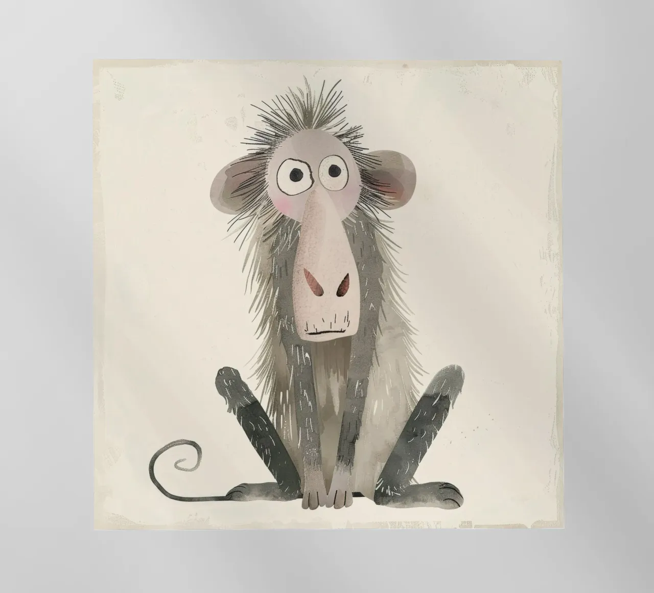 Illustrazione stilizzata di un babbuino pellicola backlit da DesignDoodle
