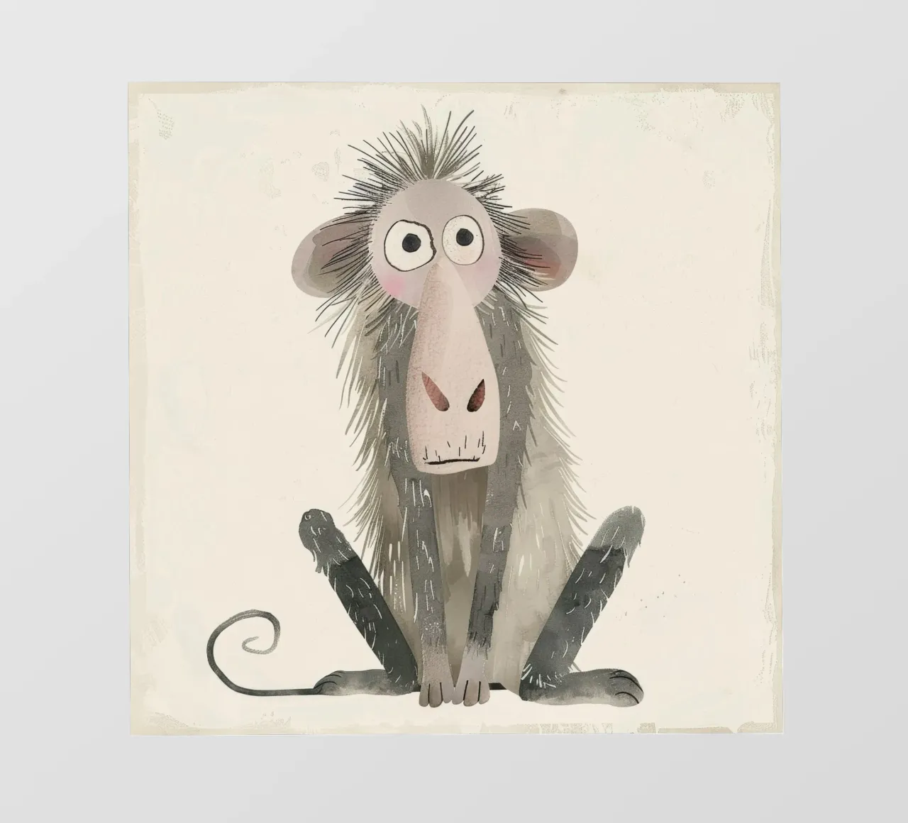 Illustrazione stilizzata di un babbuino telo in pvc da DesignDoodle