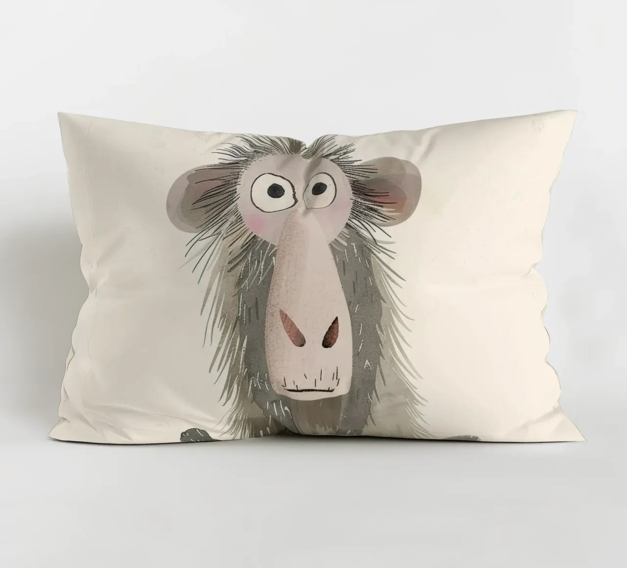Illustrazione stilizzata di un babbuino cuscino da DesignDoodle