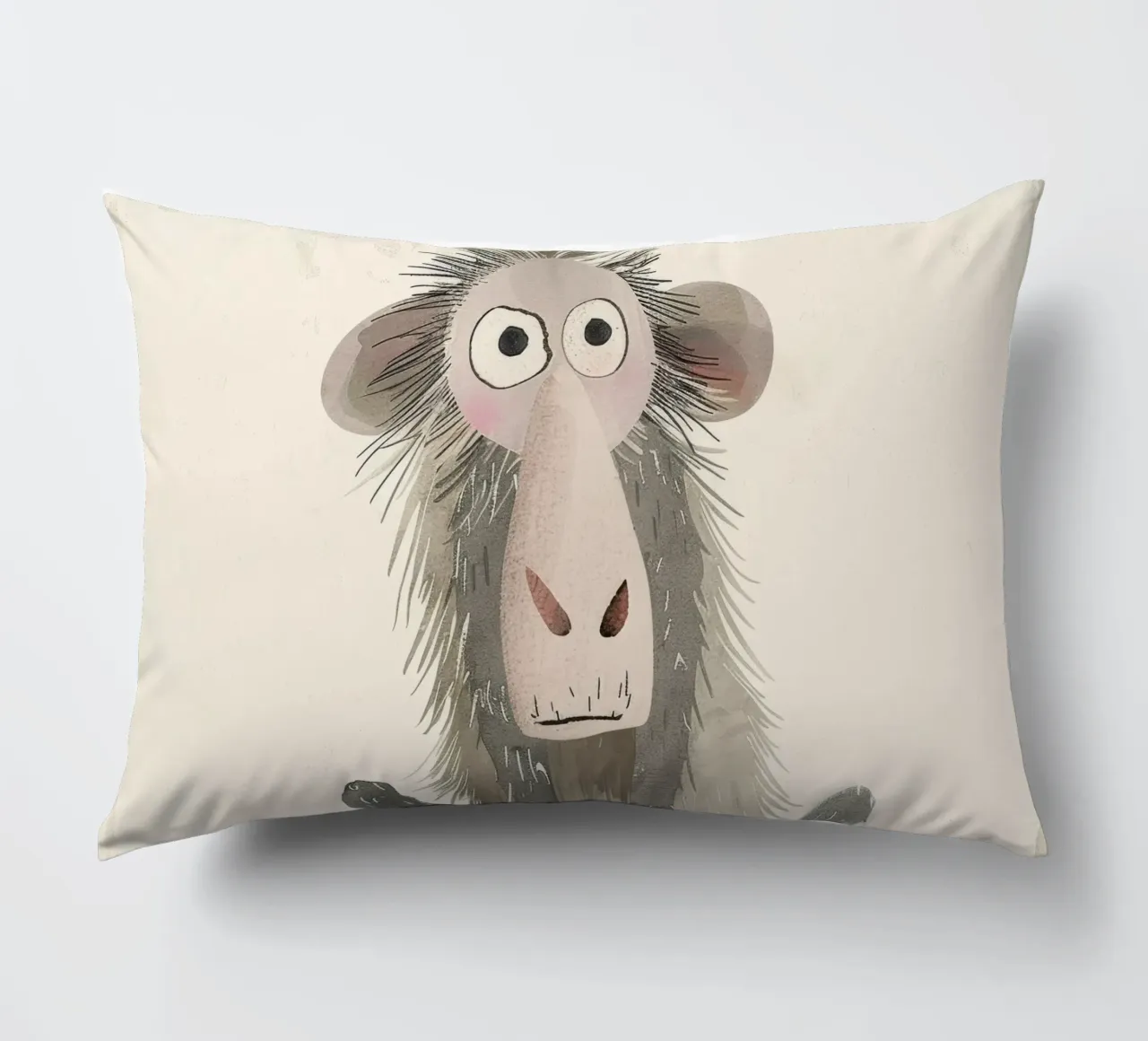 Illustrazione stilizzata di un babbuino cuscino da DesignDoodle