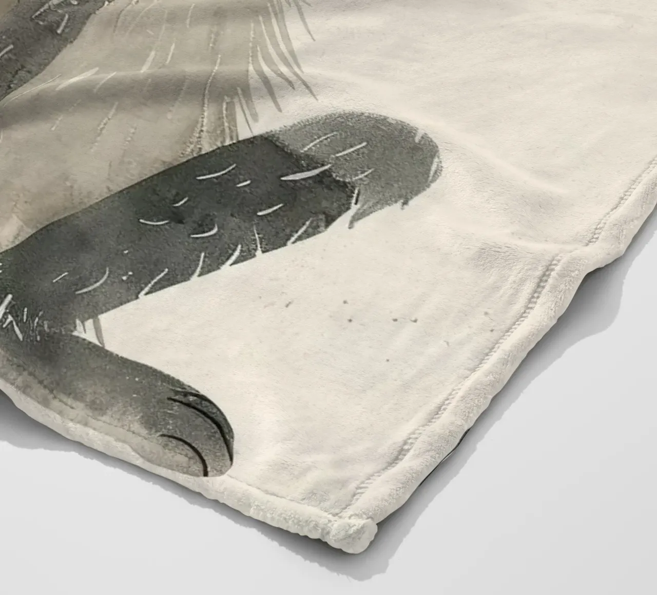 Illustrazione stilizzata di un babbuino coperta in pile da DesignDoodle