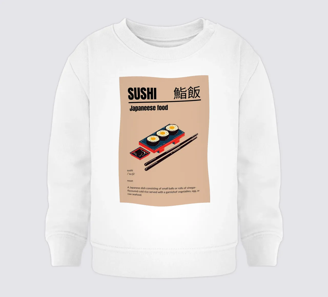 Sushi de Japón sudadera de bebé de cosmos studio
