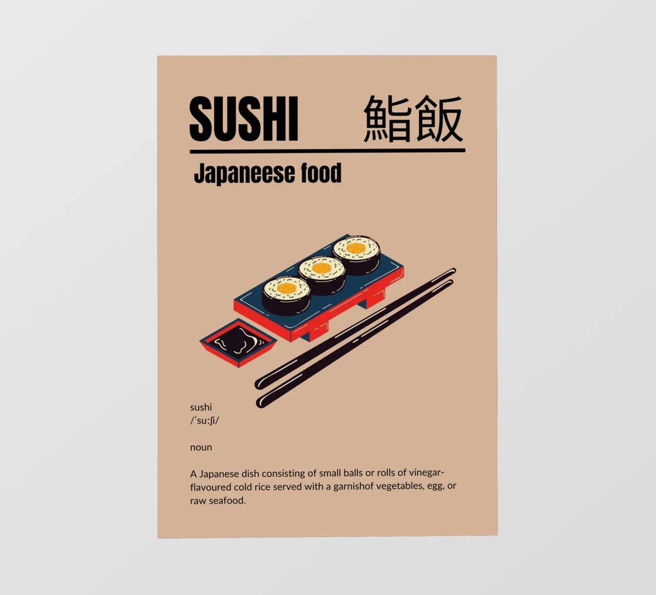 Sushi dal Giappone pellicola backlit da cosmos studio