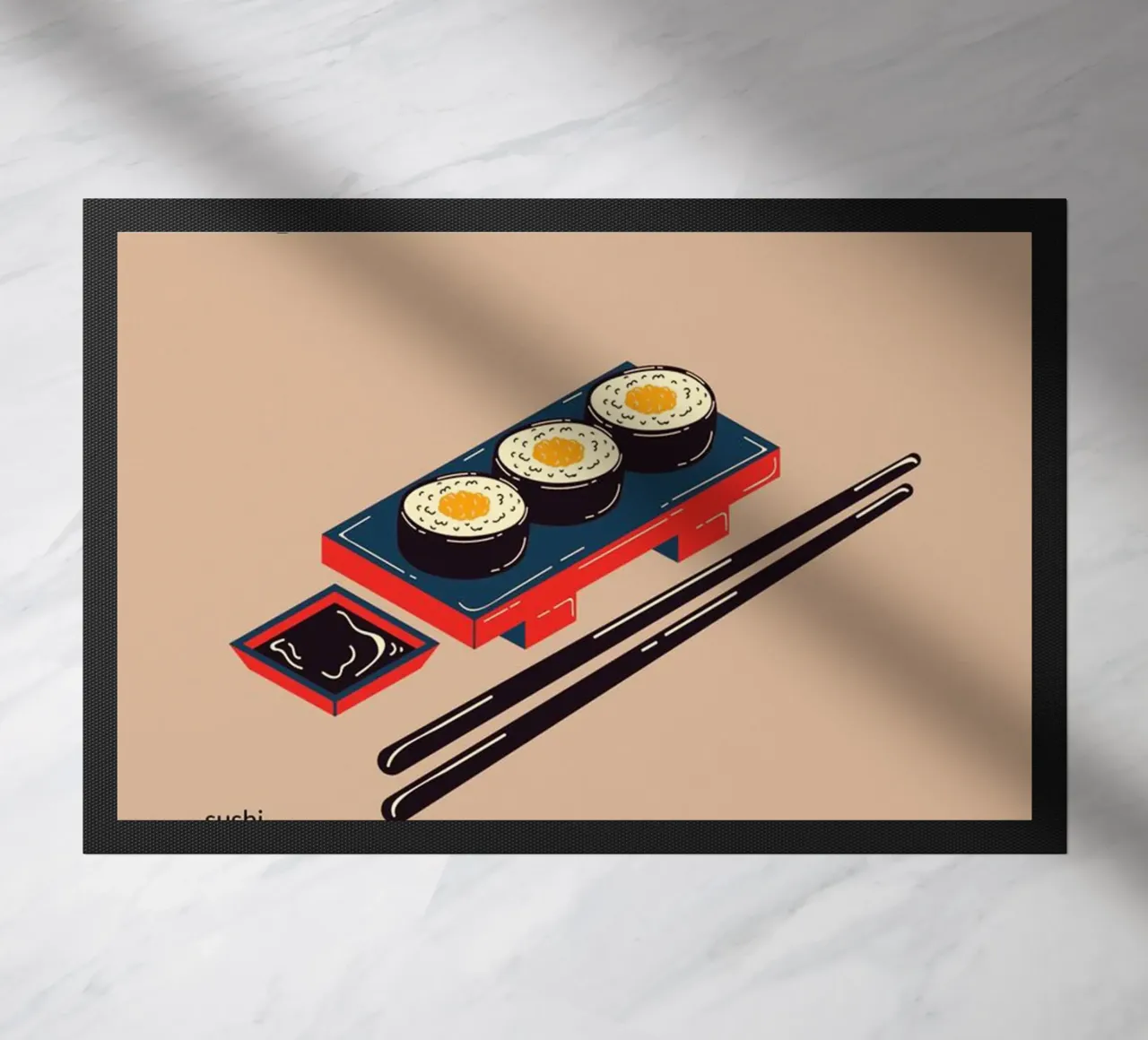 Sushi dal Giappone zerbino da cosmos studio