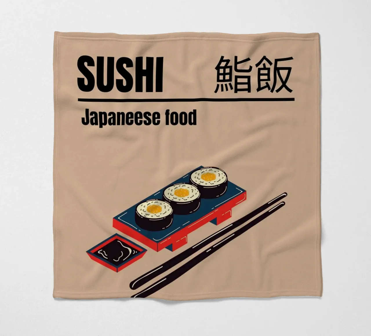 Sushi dal Giappone coperta in pile da cosmos studio