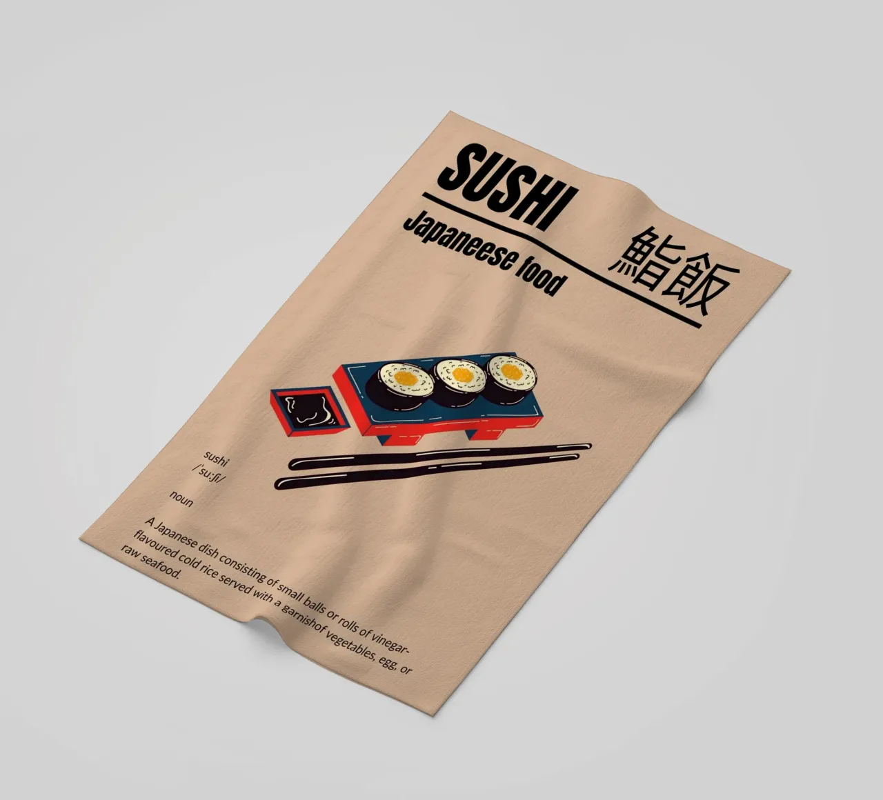 Sushi dal Giappone telo mare da cosmos studio