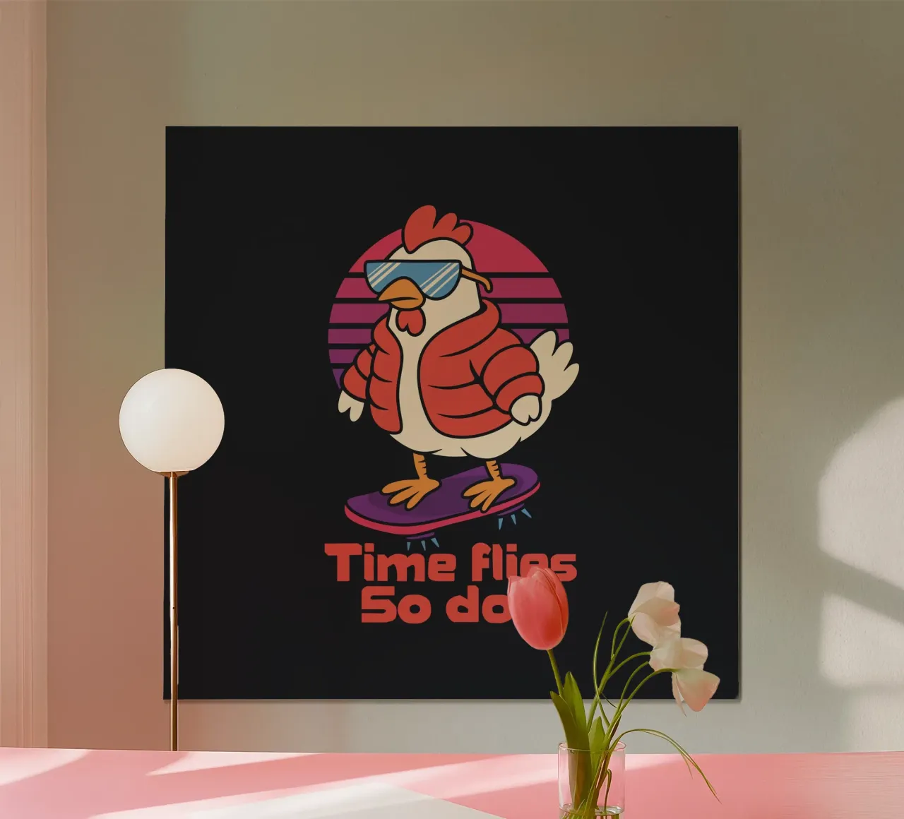Il tempo vola... Anche io poster con telaio in plastica da Loobs
