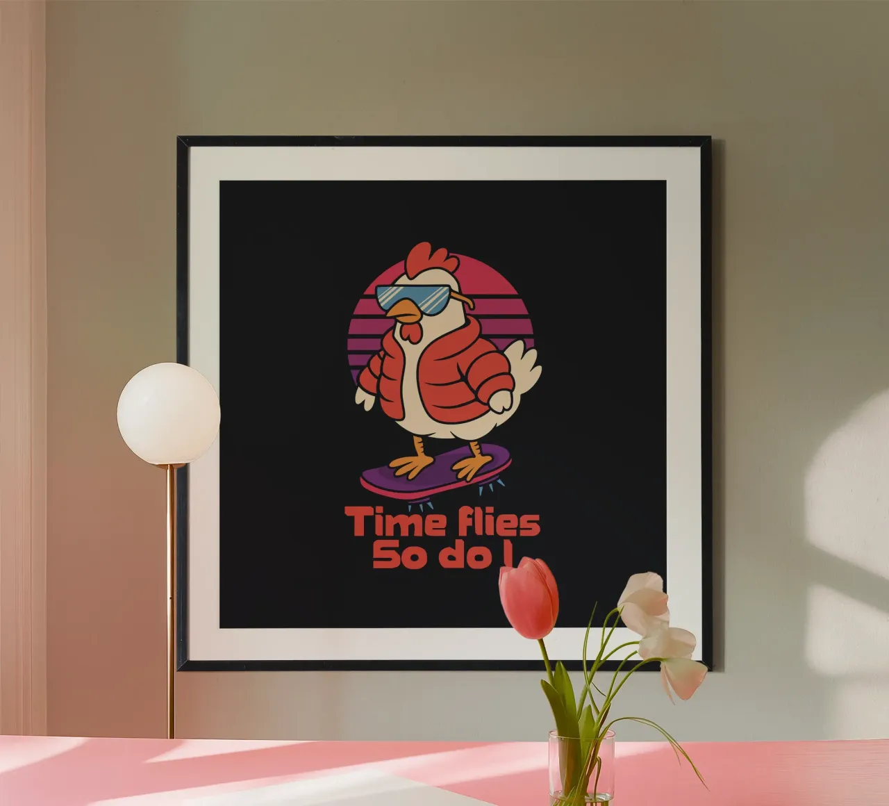 Il tempo vola... Anche io poster con telaio in plastica da Loobs