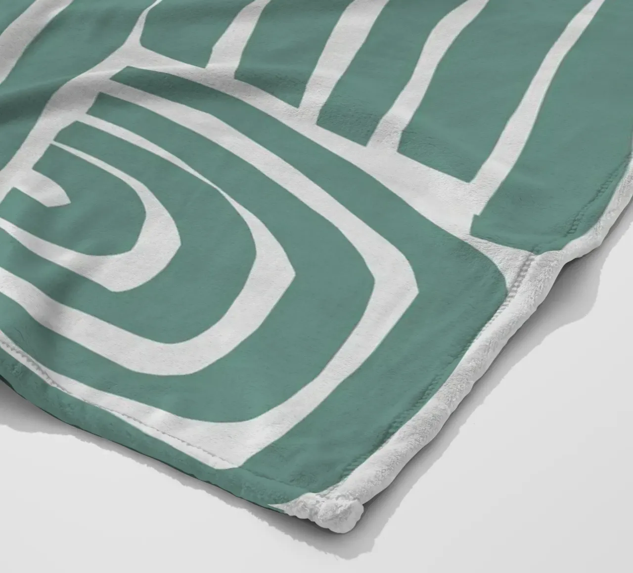 S & U verde acqua coperta in pile da Little Dean