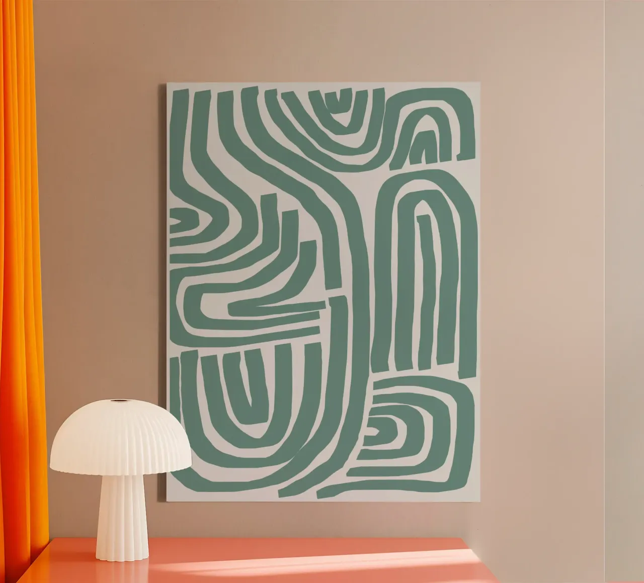 S & U verde acqua tela con Cornice a cassetta da Little Dean