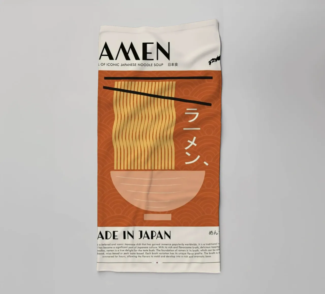 Ramen Made in japan serviette de bain de cosmos studio