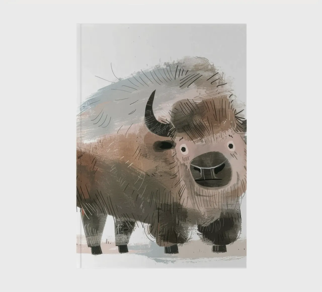 Stylized Illustration of a Bison notebook by DesignDoodle