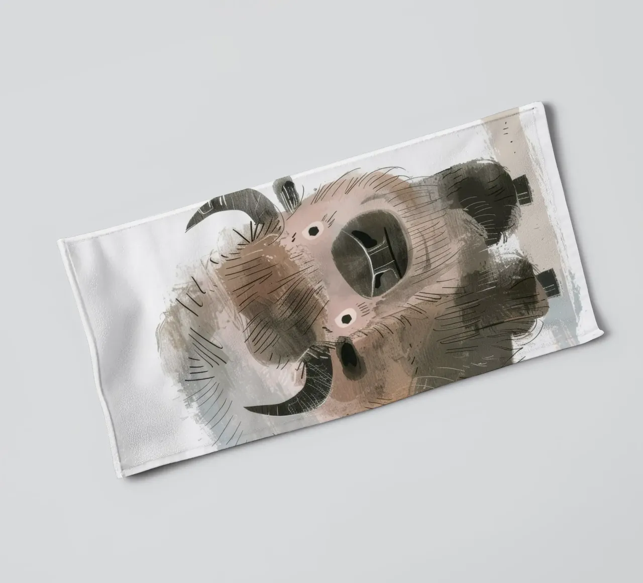 Illustrazione stilizzata di un bisonte asciugamano da bagno da DesignDoodle