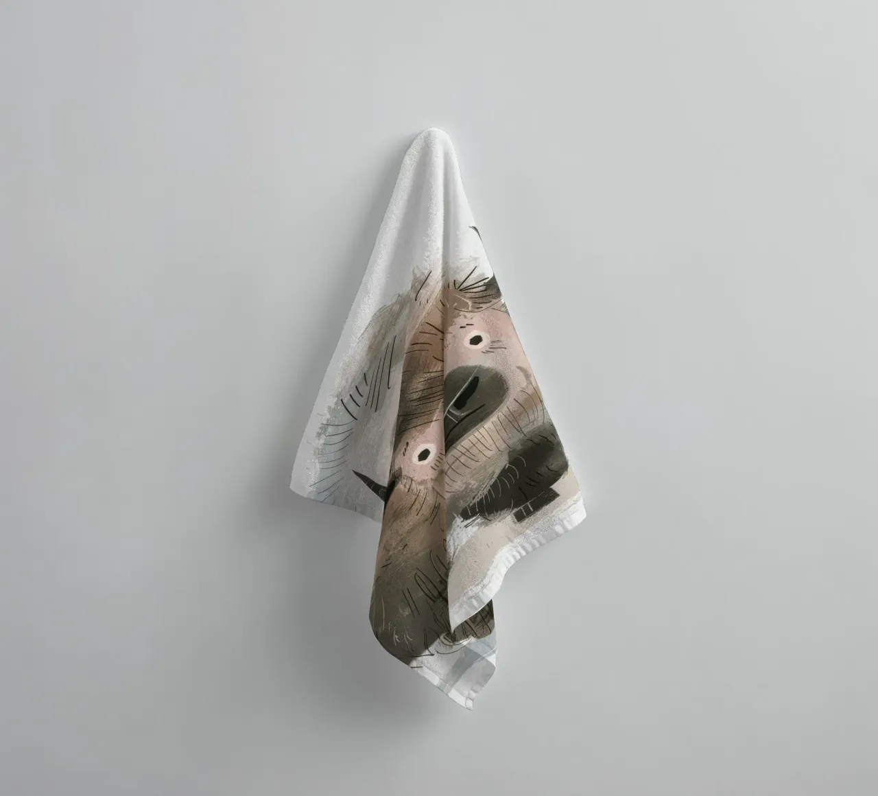 Illustrazione stilizzata di un bisonte asciugamano da bagno da DesignDoodle