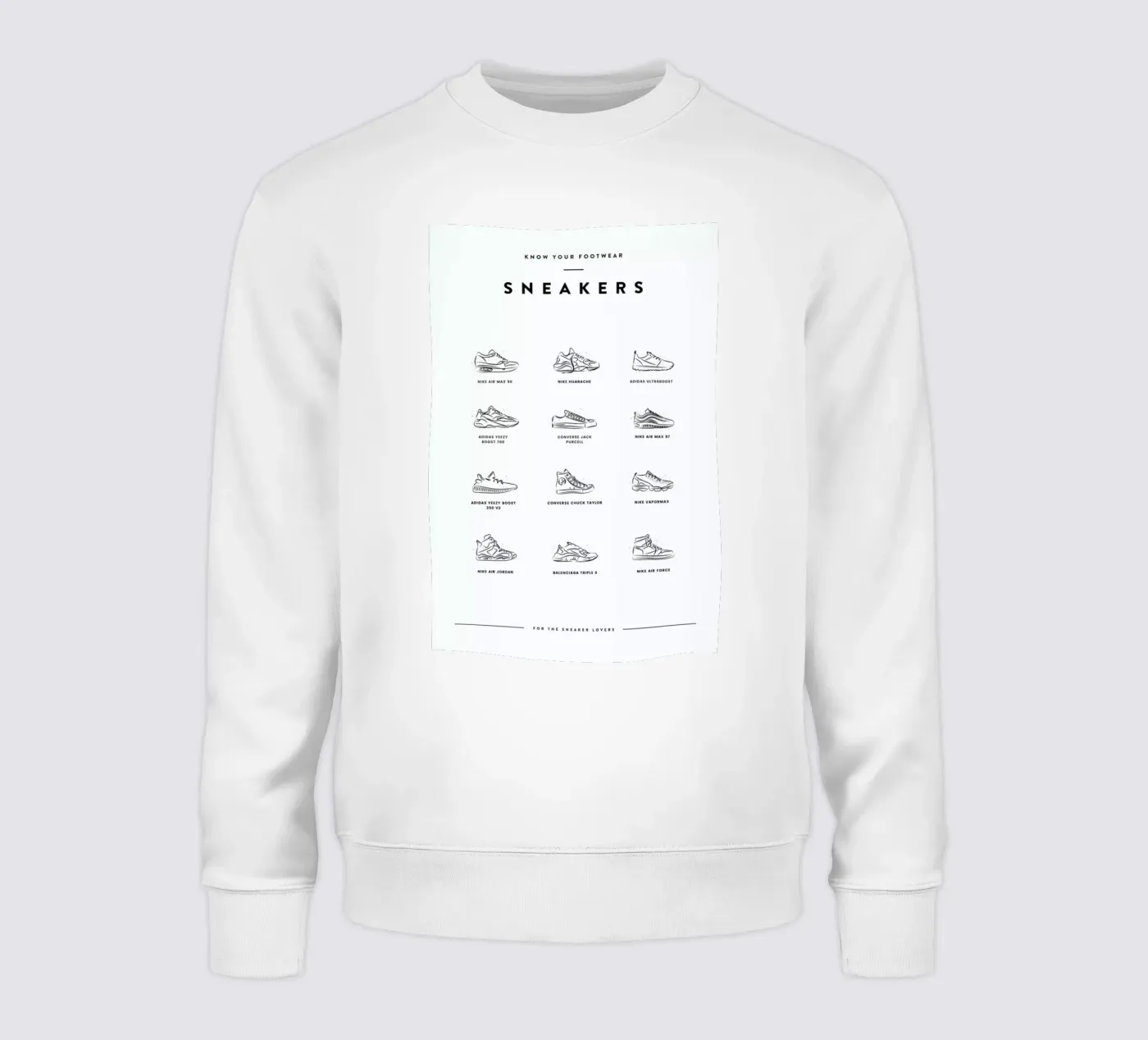 Sneaker Chart felpa da daylight design studio
