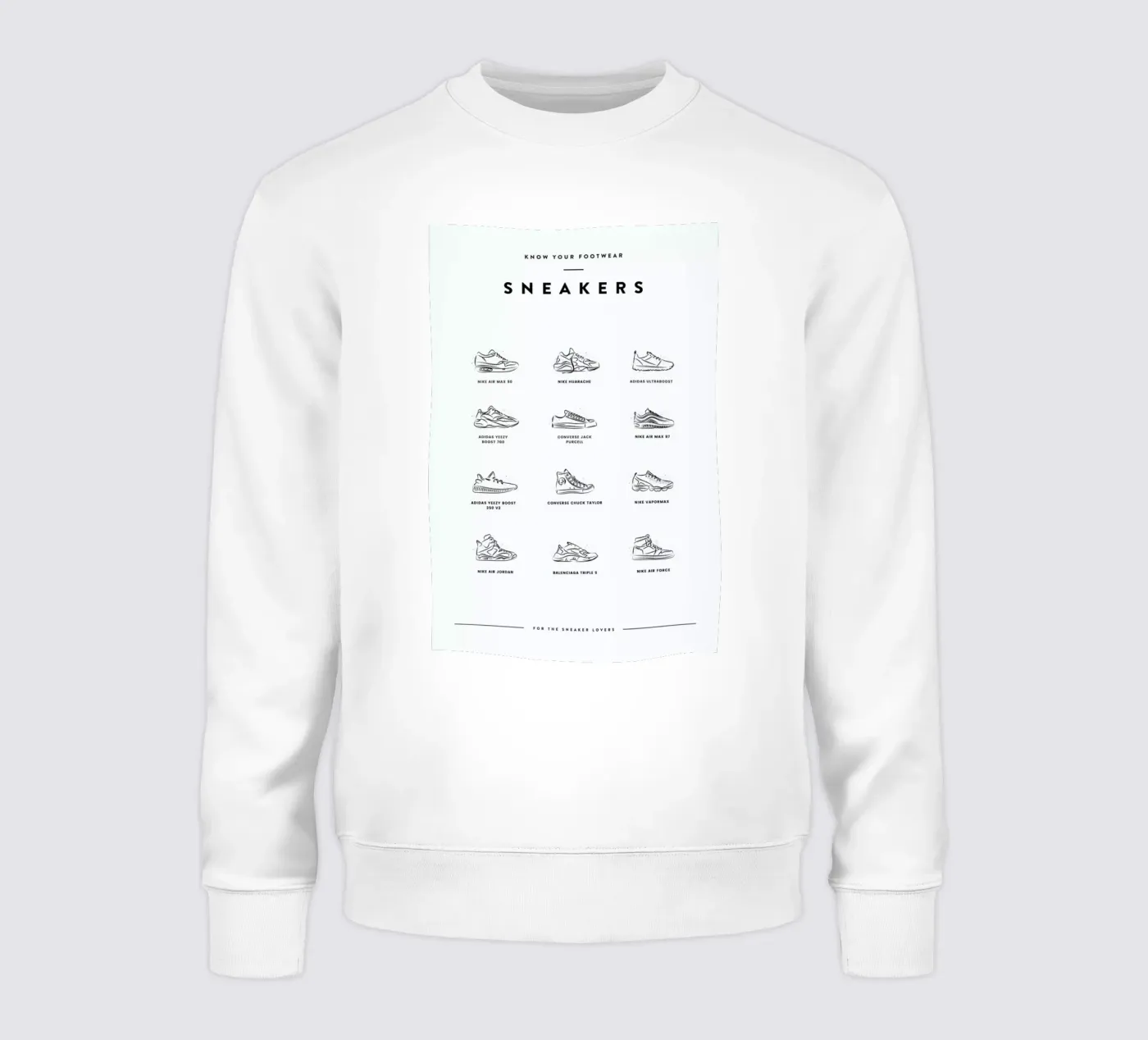 Sneaker Chart felpa da daylight design studio