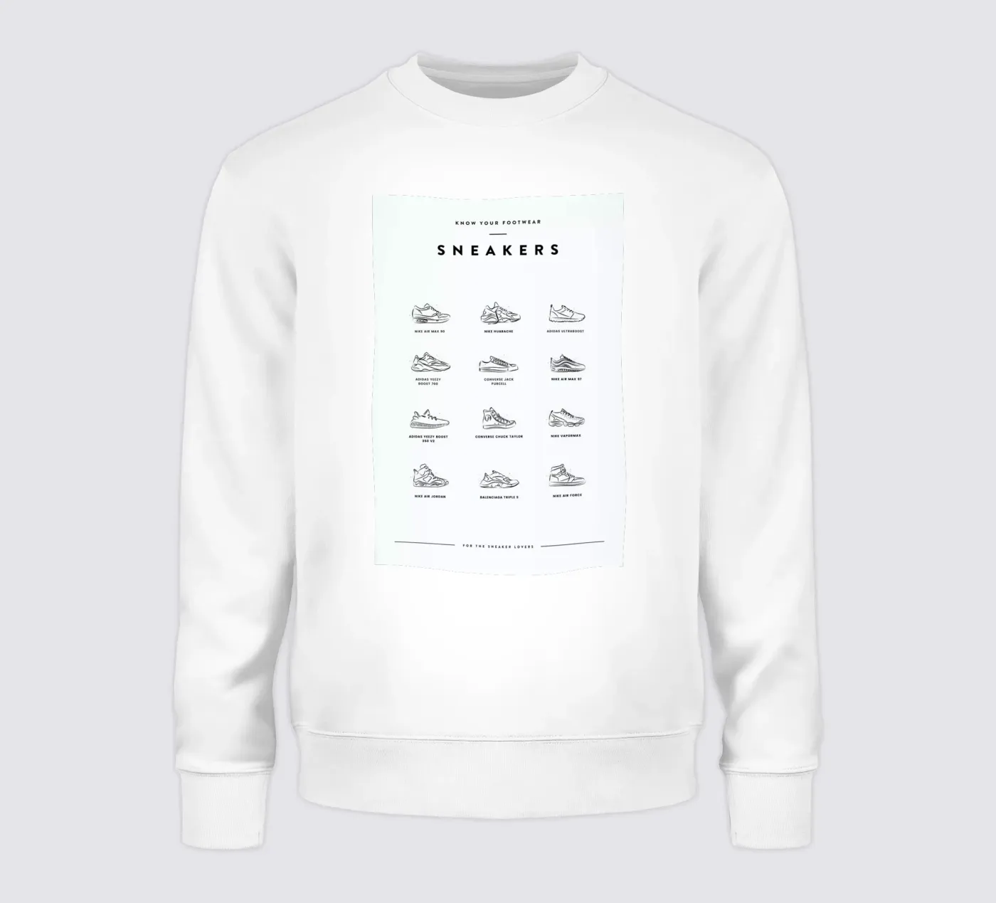 Sneaker Chart felpa da daylight design studio