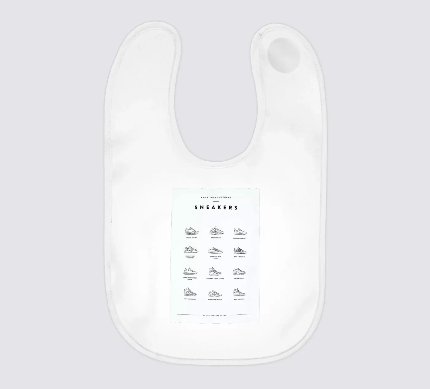 Sneaker Chart bavaglino da daylight design studio