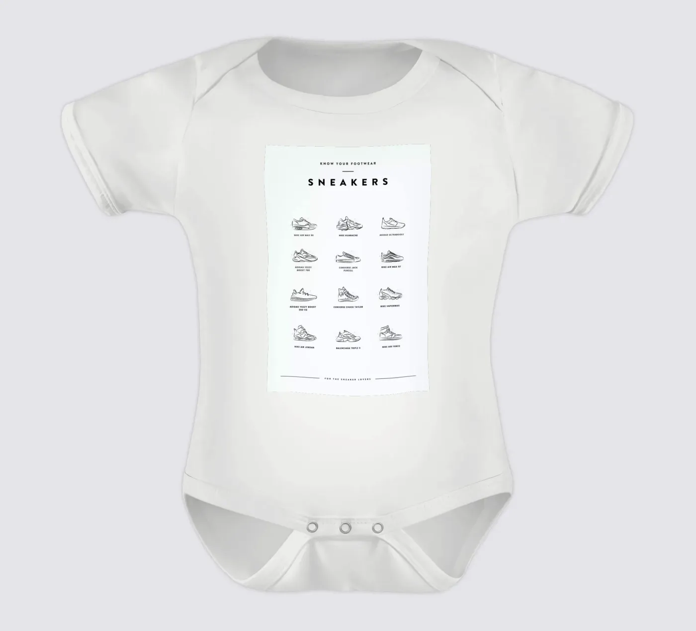 Sneaker Chart body bébé de daylight design studio