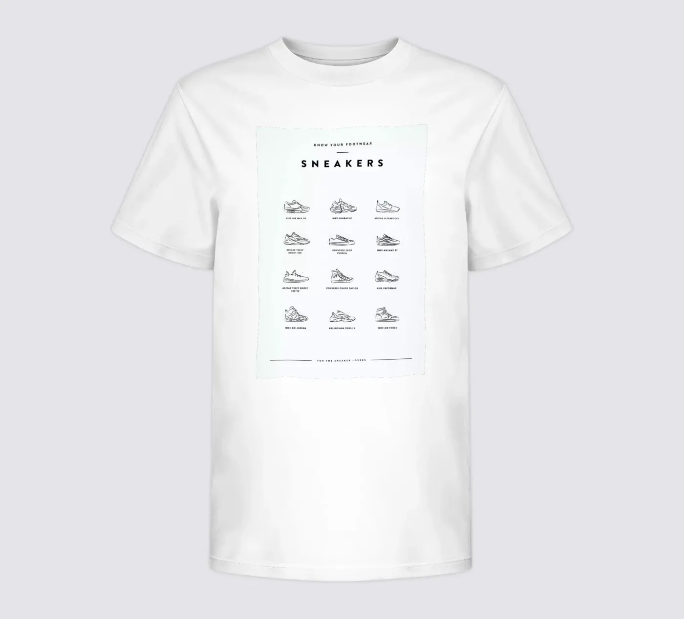 Sneaker Chart t-shirt bambini da daylight design studio