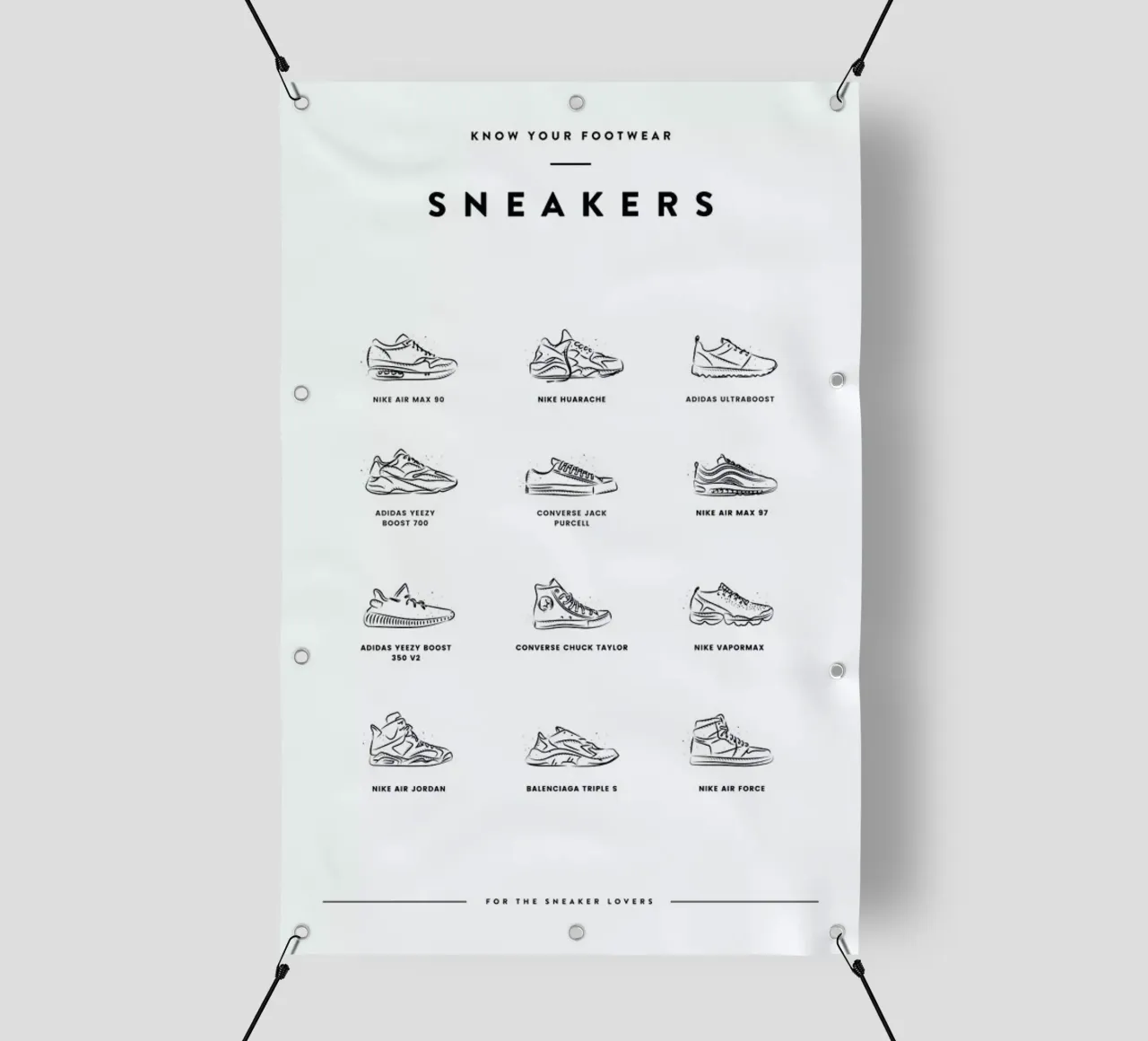 Sneaker Chart telo in pvc da daylight design studio