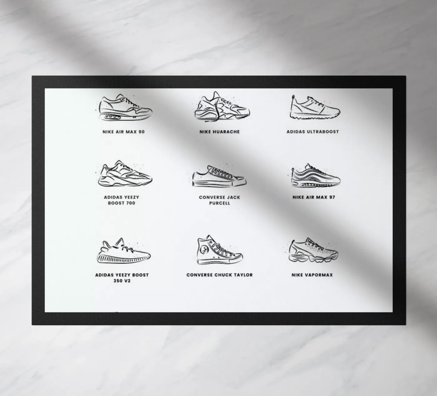 Sneaker Chart Fußmatte von daylight design studio