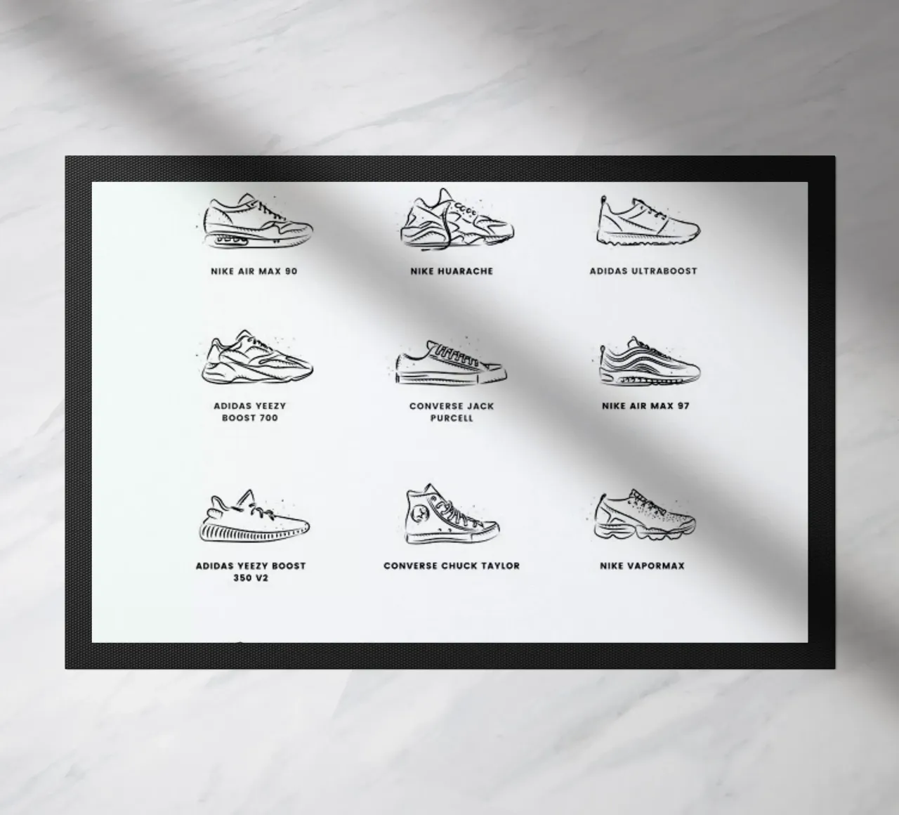 Sneaker Chart felpudo de daylight design studio