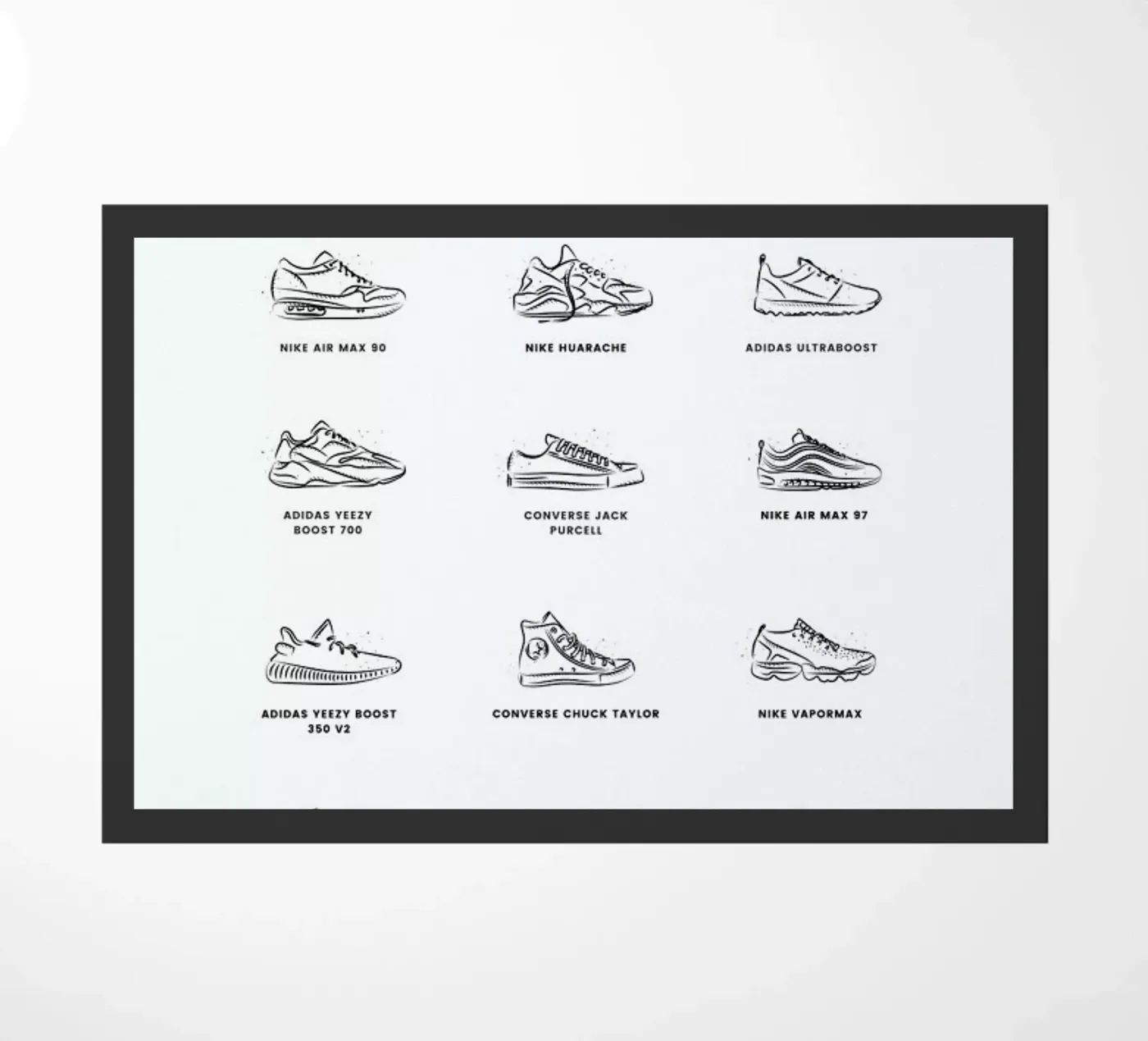 Sneaker Chart Fußmatte von daylight design studio