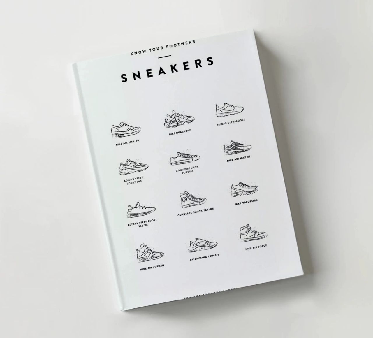 Sneaker Chart notebook by daylight design studio