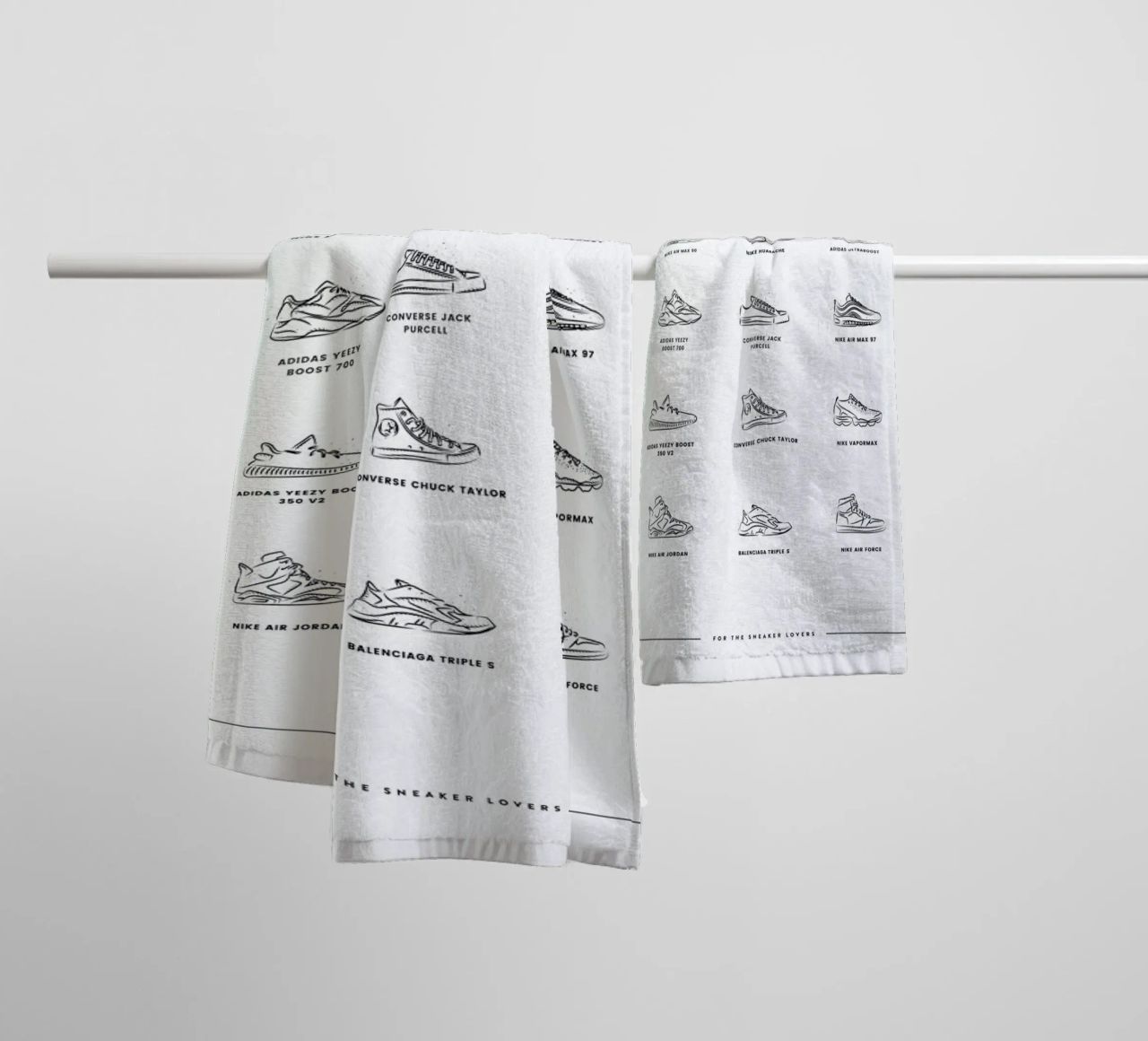 Sneaker Chart towel by daylight design studio
