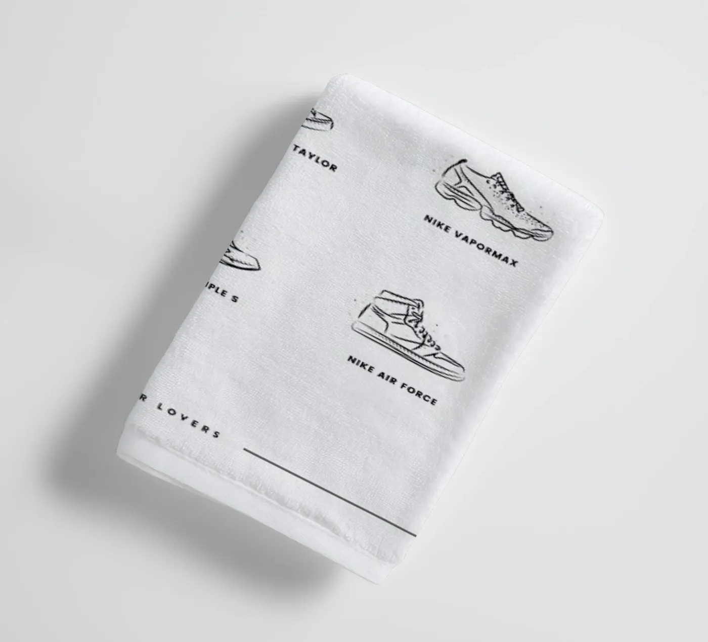 Sneaker Chart towel by daylight design studio