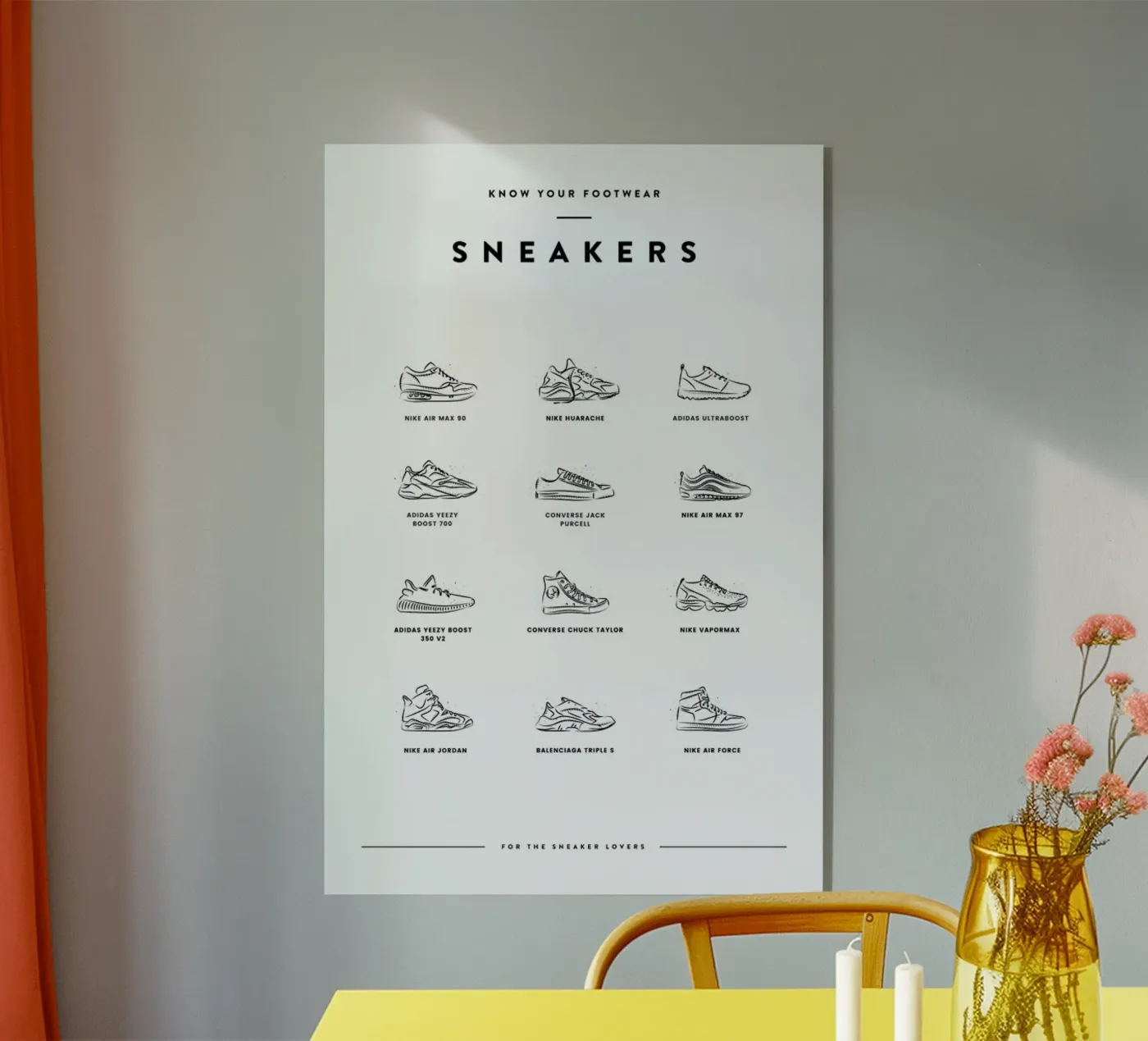 Sneaker Chart plexiglass da daylight design studio