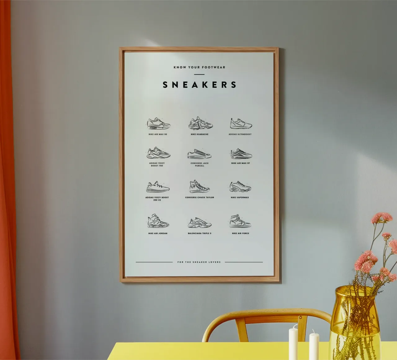 Sneaker Chart alluminio dibond da daylight design studio