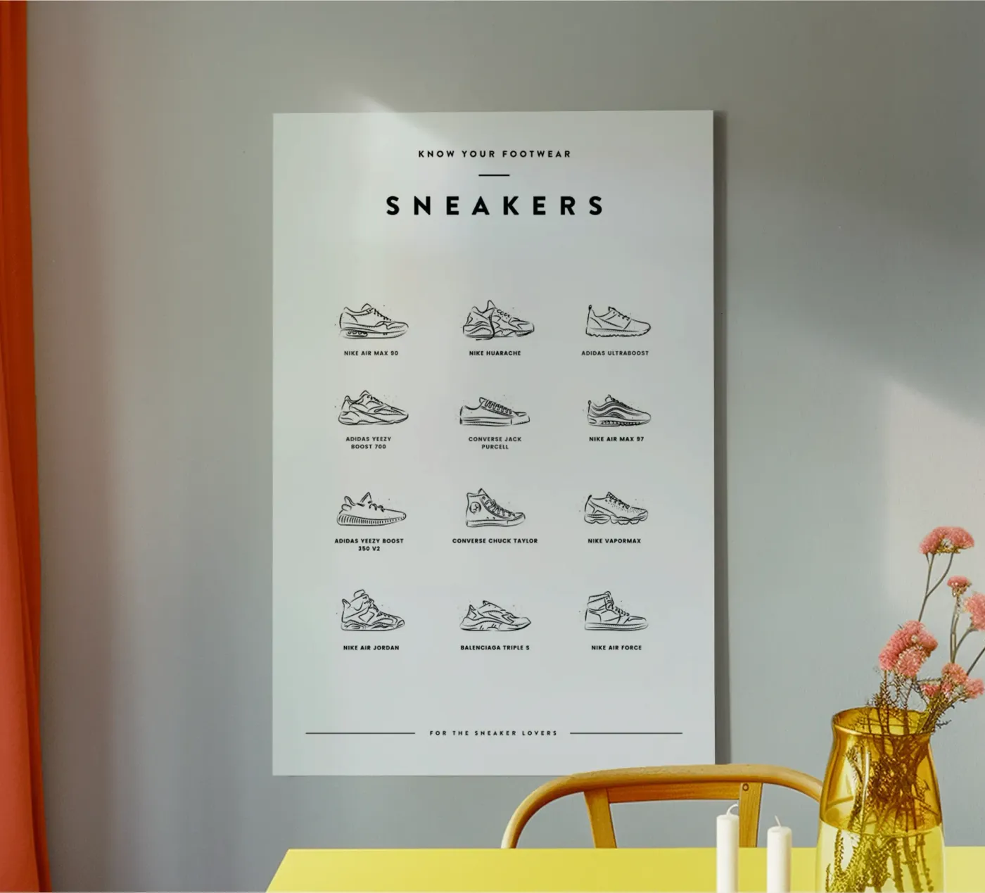 Sneaker Chart tela da daylight design studio