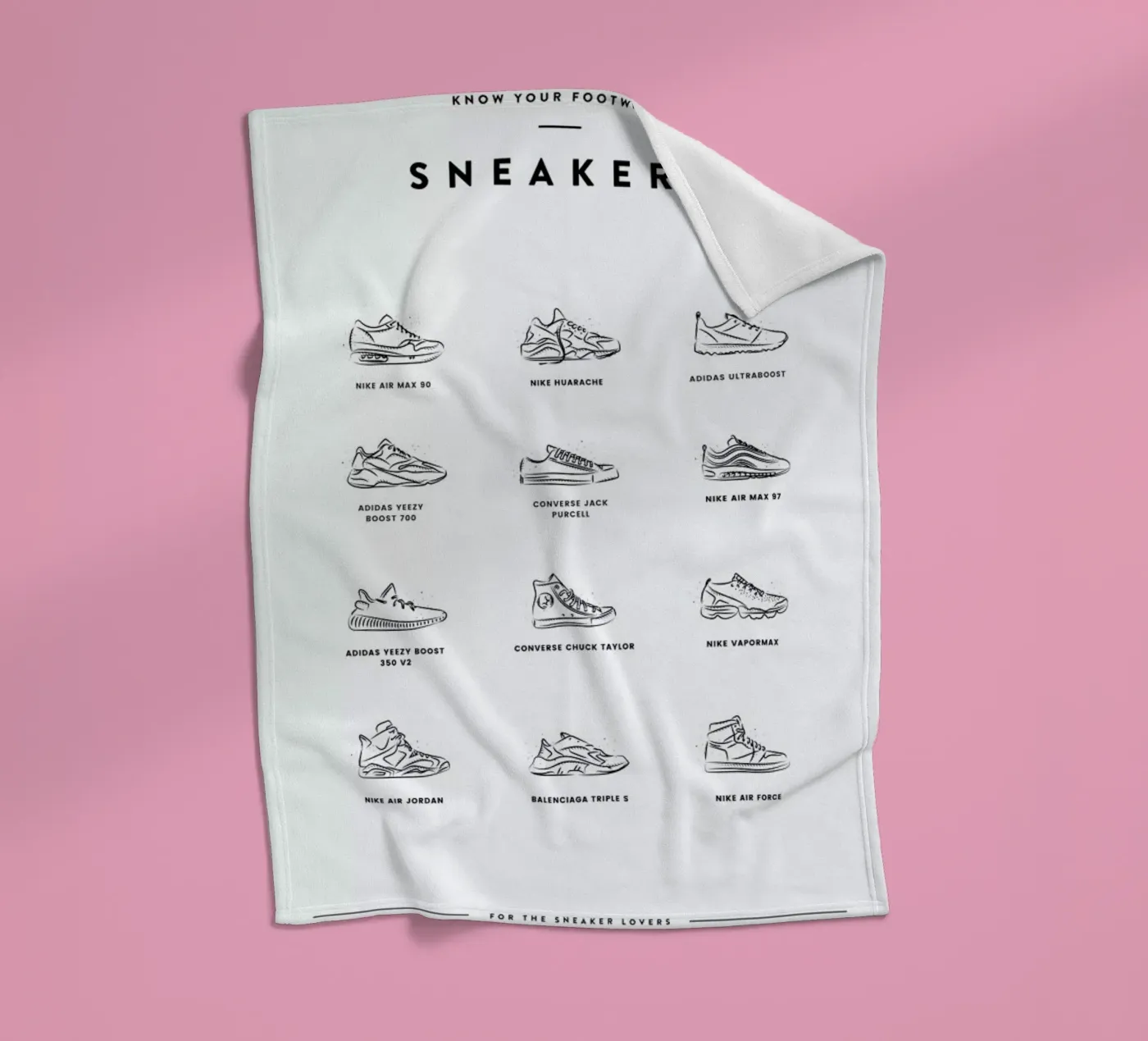 Sneaker Chart Fleecedecke von daylight design studio