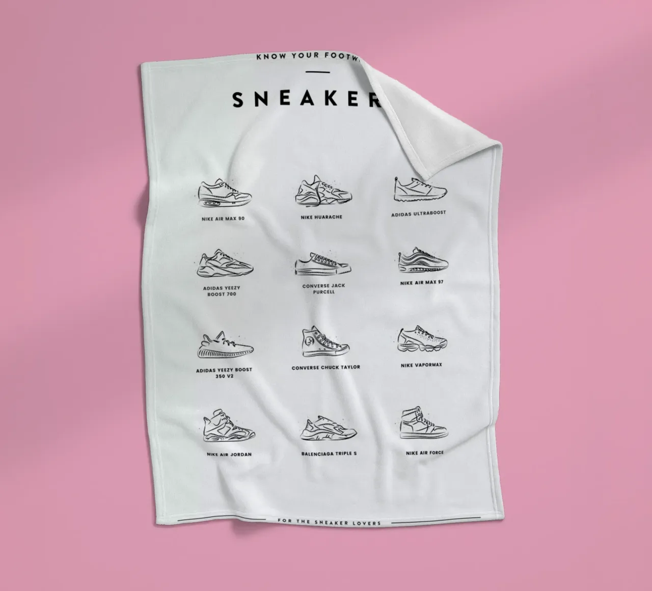 Sneaker Chart Fleecedecke von daylight design studio