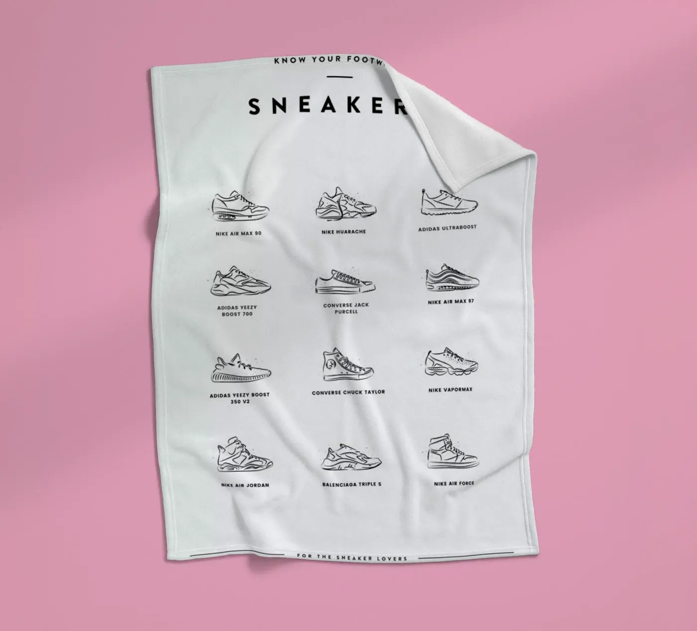 Sneaker Chart fleecedeken van daylight design studio