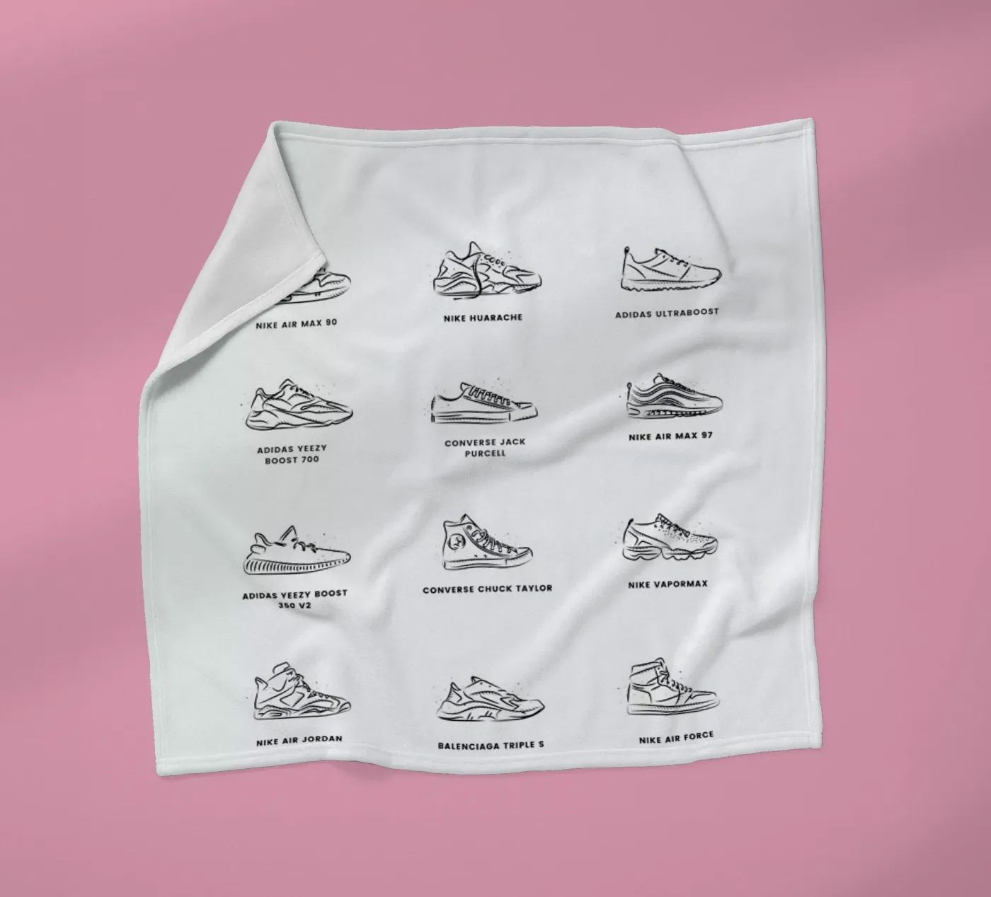 Sneaker Chart fleecedeken van daylight design studio